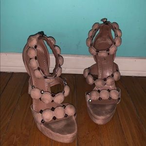 Alaia- Bombe sandals suede taupe !!!!